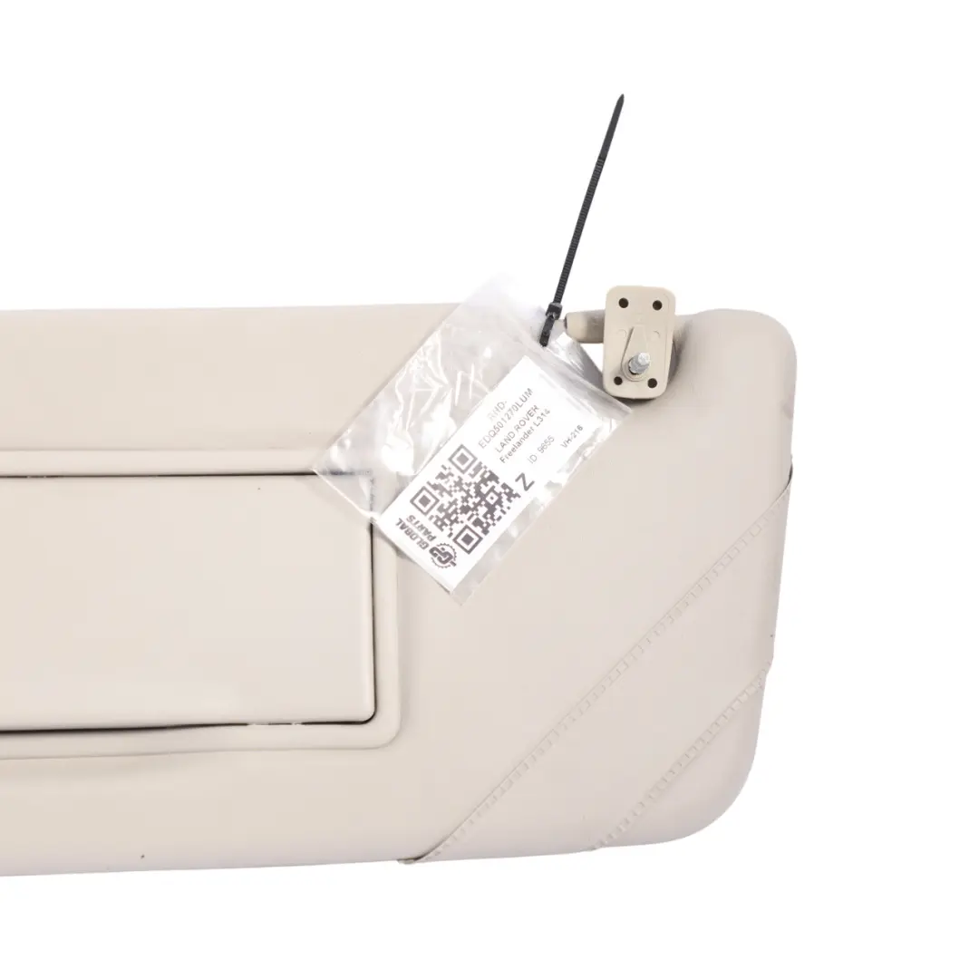 Land Rover Freelander L314 Sun Visor Illuminated Mist Grey Left N/S - SKU RHD-EDQ501270LUM - Part number EDQ501270LUM