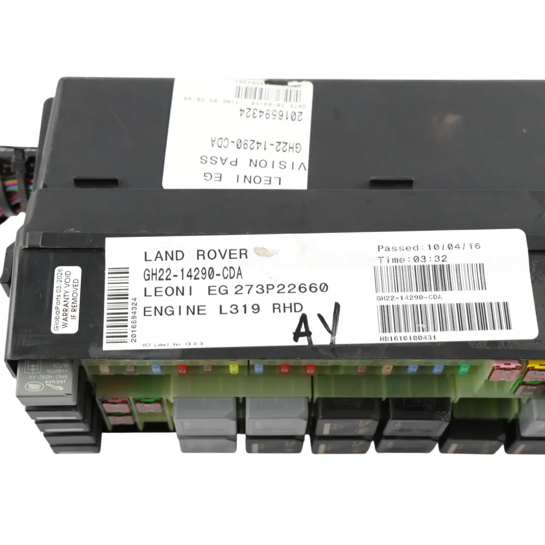 Land Rover Discovery 4 L319 Under Bonnet Fuse Box Realy Unit - SKU RHD-GH22-14290-CDA - Part number GH22-14290-CDA