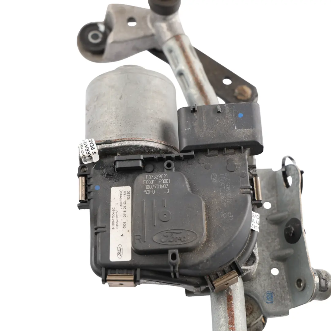 Ford Fiesta MK8 Front Windscreen Wiper Motor & Linkage Mechanism - SKU RHD-H1BB-17500-BC - Part number H1BB-17500-BC