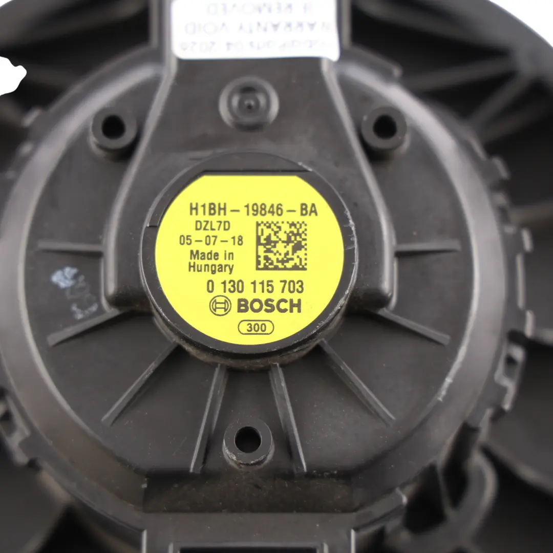 Ford Fiesta Mk8 Heater Blowe Fan Motor Unit - SKU RHD-H1BH-19846-BA - Part number H1BH-19846-BA