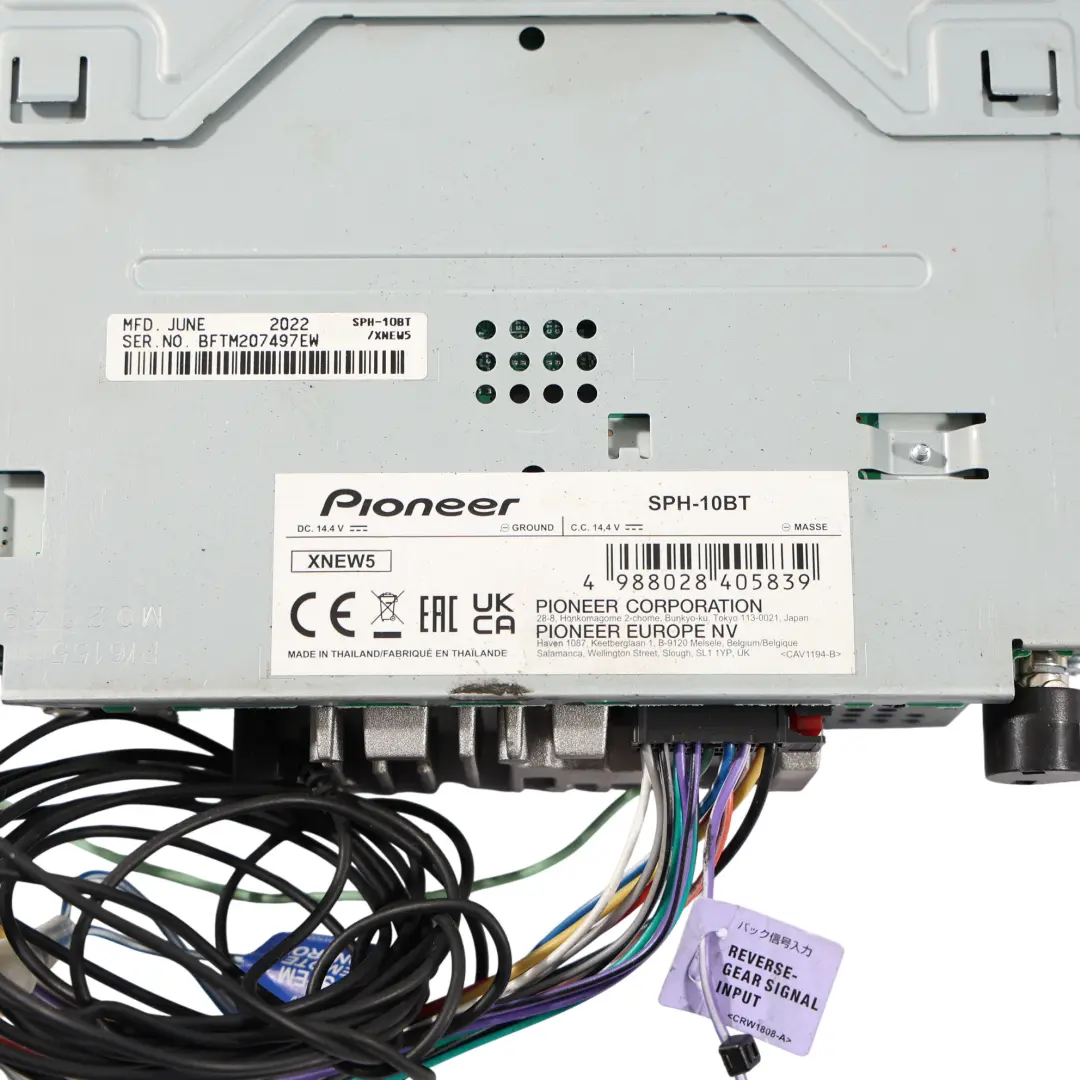  Genuine Pioneer USB Bluetooth iPhone Android Stereo Audio Player 1 DIN - SKU SPH-10BT - Part number SPH10-BT