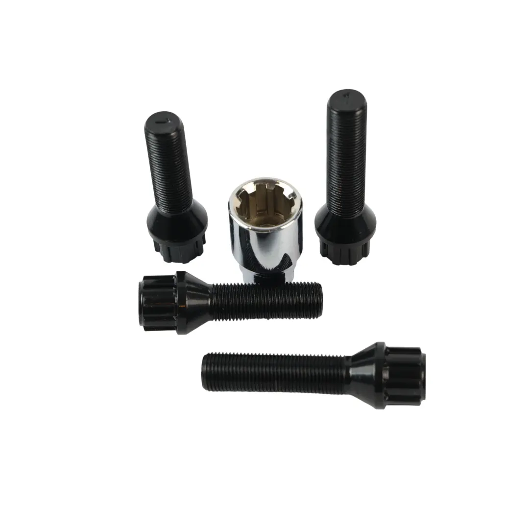  Sicherheits Radmuttern Set Schwarz M14x1,25x40 & 50 - SKU UB540-550 - Teilenummer UB540-550