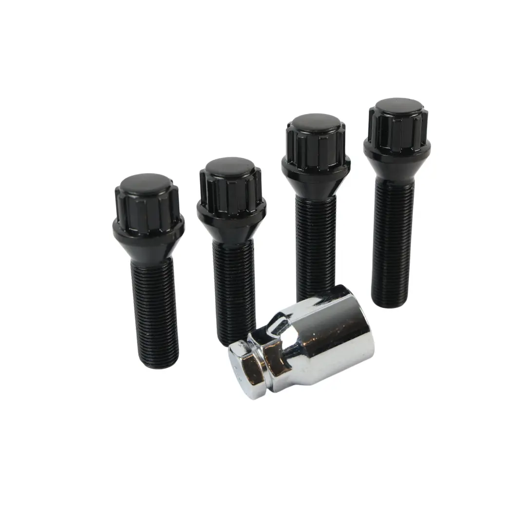  Sicherheits Radmuttern Set Schwarz M14x1,25x40 & 50 - SKU UB540-550 - Teilenummer UB540-550