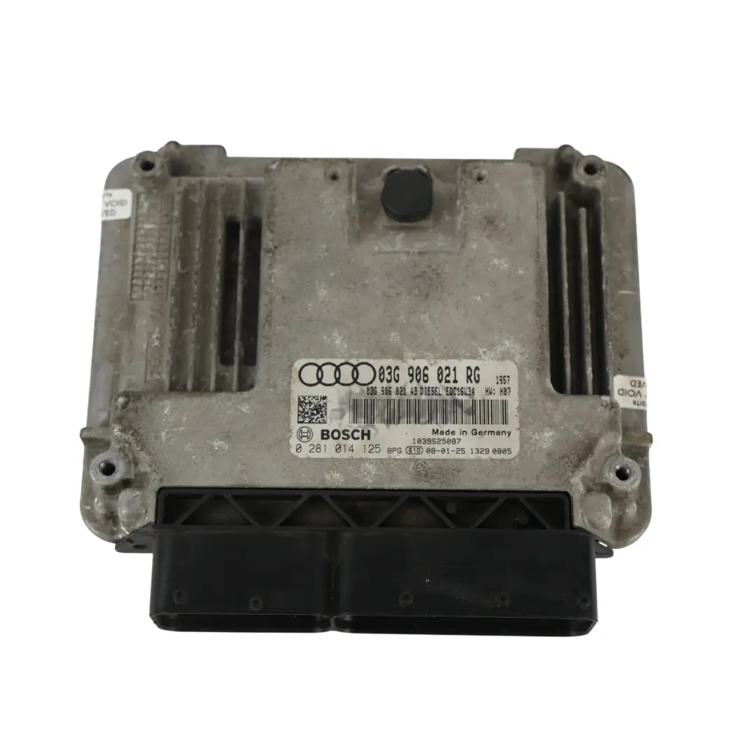 Audi A3 8P 1.9 TDI BLS 105HP Unidad Control Motor ECU Manual - SKU 03G906021RG - Número de pieza 03G906021RG