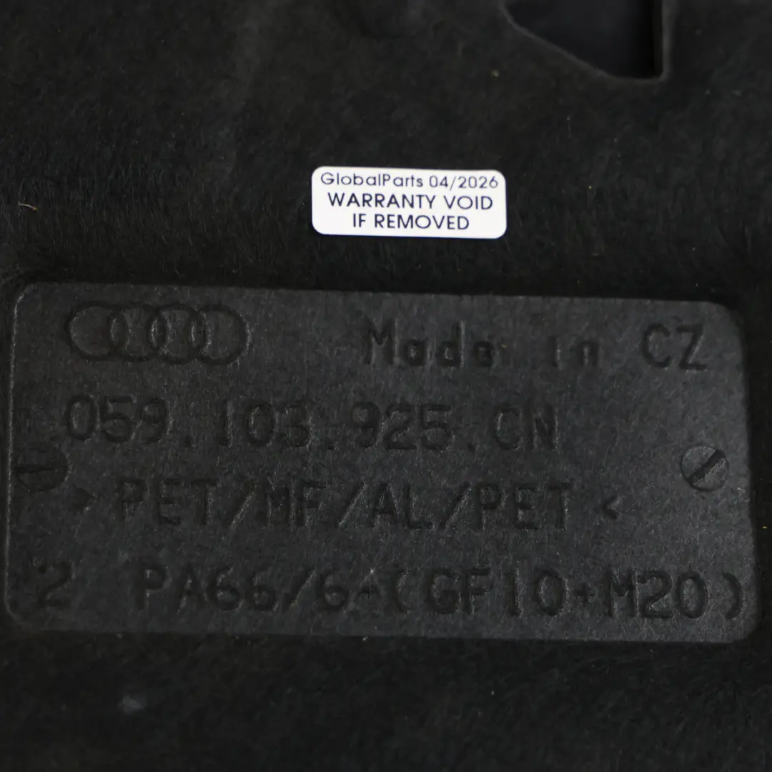 Copertura Motore 3.0 TFSI per Audi A5 S5 F5 A4 S4 B9 Q5 FY con numero di parte 059103925CN Audi A5 S5 F5 A4 S4 B9 Q5 FY Copertura Motore 3.0 TFSI - SKU 059103925CN - Numero di parte 059103925CN