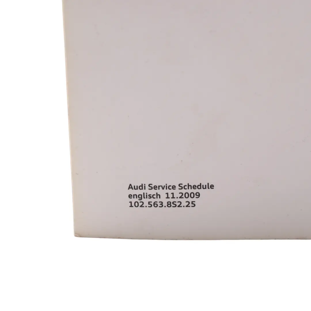 Owners Handbook Service Shedulde to Audi A4 B8 with Part number 1025638S225 Audi A4 B8 Owners Handbook Service Shedulde - SKU 1025638S225 - Part number 1025638S225