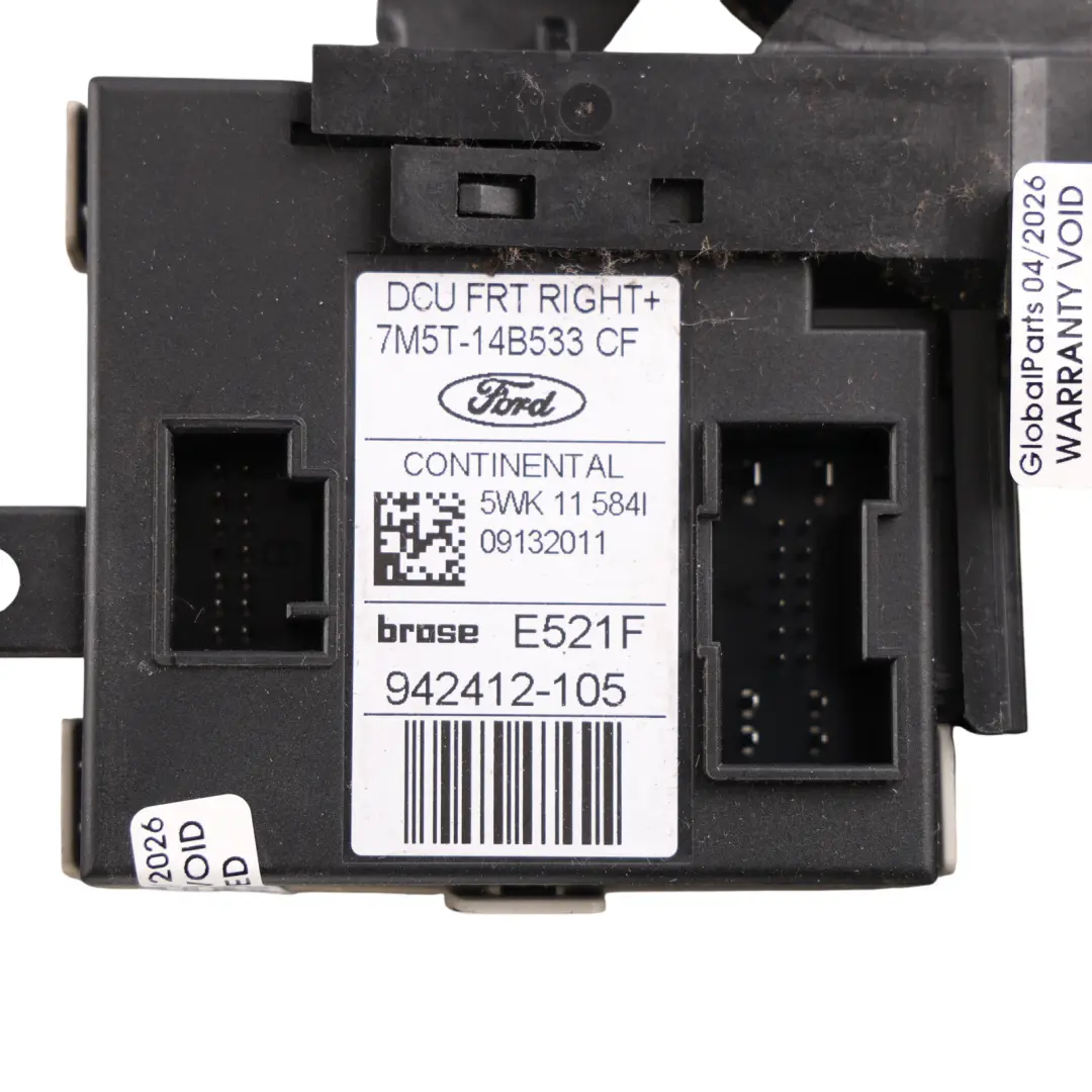 Ford Kuga MK1 Front Door Window Regulator Motor Mechanism Right O/S - SKU 1527941 - Part number 1527941