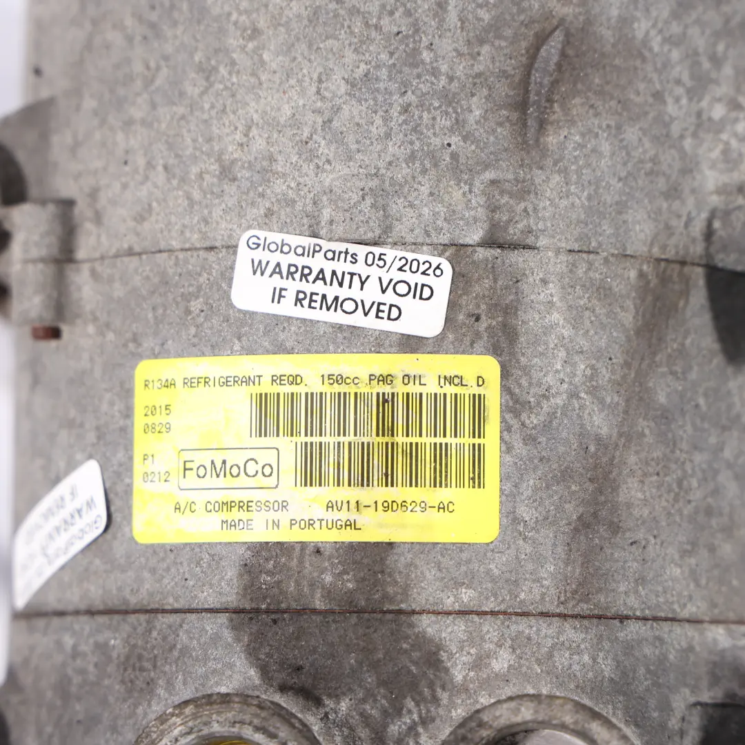 Conditioning A/C Compressor 1.6 EcoBoost AV11-19D629-AC to Ford Fiesta Mk7 Air with Part number 1858388 Ford Fiesta Mk7 Air Conditioning A/C Compressor 1.6 EcoBoost AV11-19D629-AC - SKU 1858388 - Part number 1858388