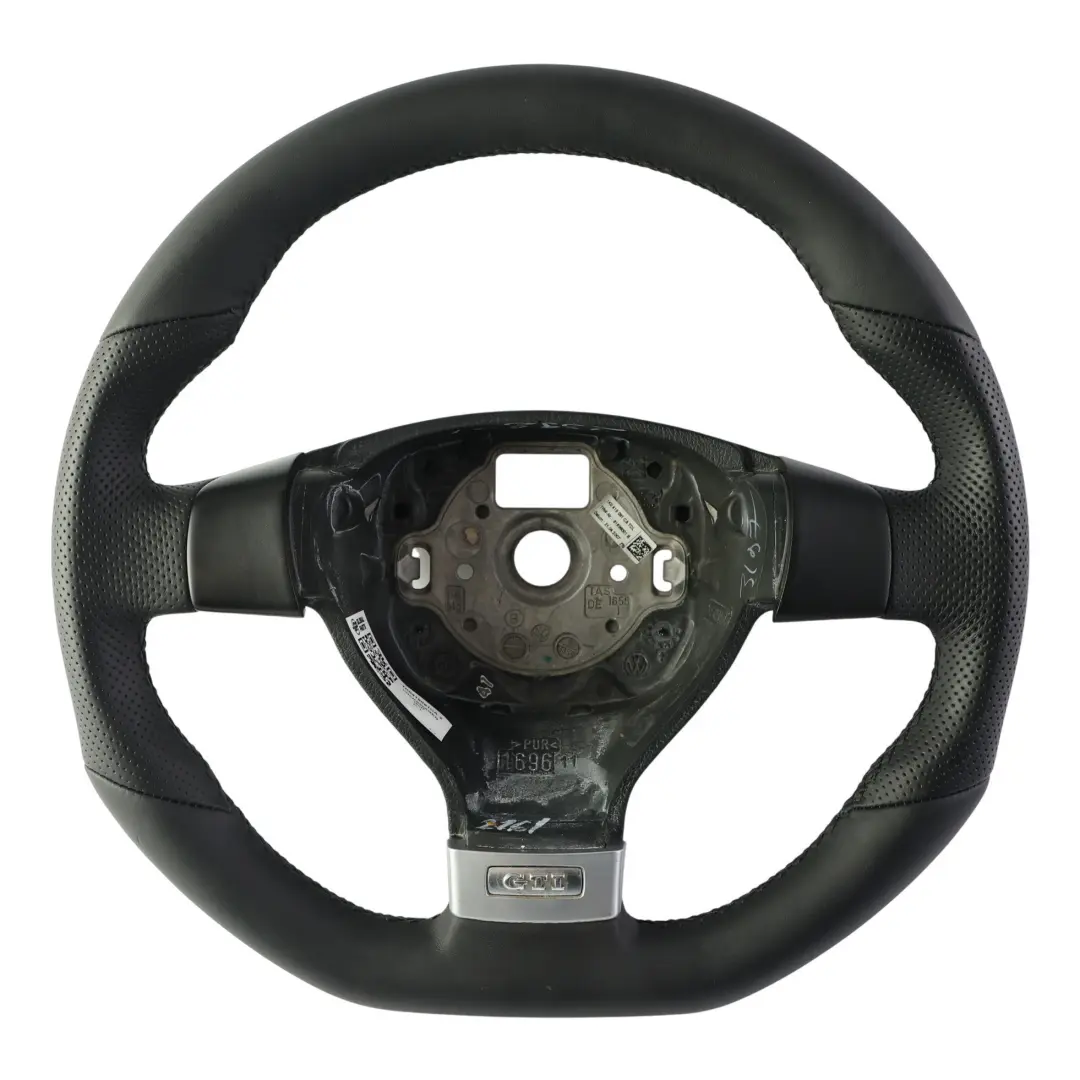 Volkswagen Golf Mk5 GTI Lenkrad NEU Schwarz Leder Flachboden - SKU 1K0419091CA-2 - Teilenummer 1K0419091CA