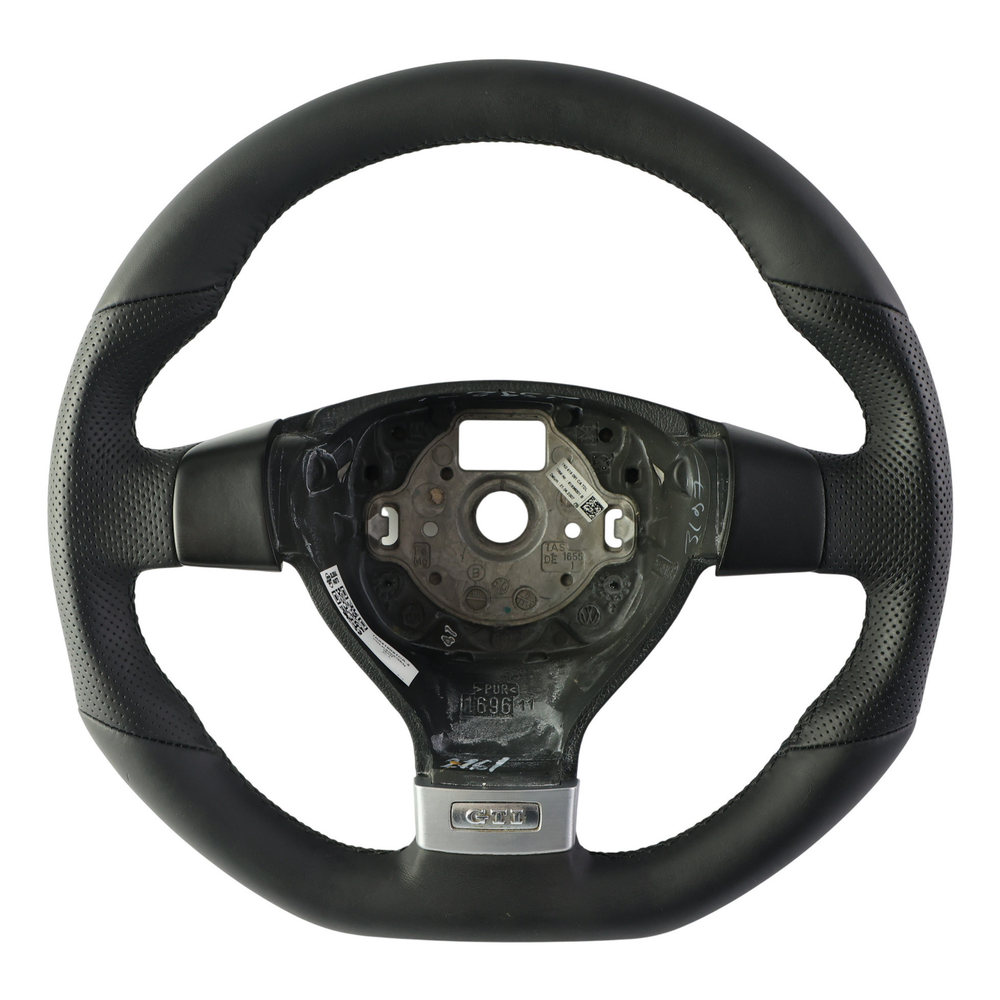 Volkswagen Golf Mk5 GTI Steering Wheel NEW Black Leather Flat