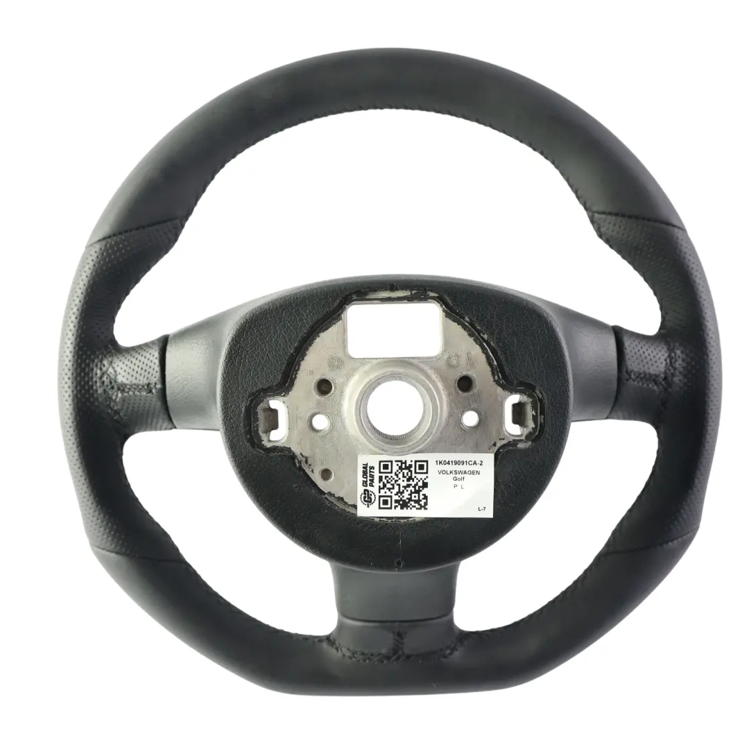 Mk5 GTI Volante NUOVO In Pelle Nera Fondo Piatto per Volkswagen Golf con numero di parte 1K0419091CA Volkswagen Golf Mk5 GTI Volante NUOVO In Pelle Nera Fondo Piatto - SKU 1K0419091CA-2 - Numero di parte 1K0419091CA