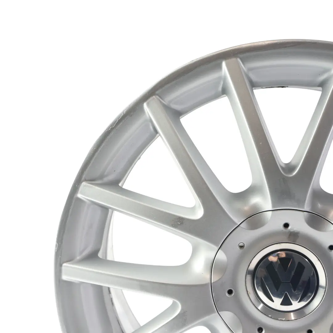 VW Volkswagen Golf Mk5 Mk6 Silberne Leicht Metall Felge 17" ET:54 7J - SKU 1K0601025AN-2 - Teilenummer 1K0601025AN