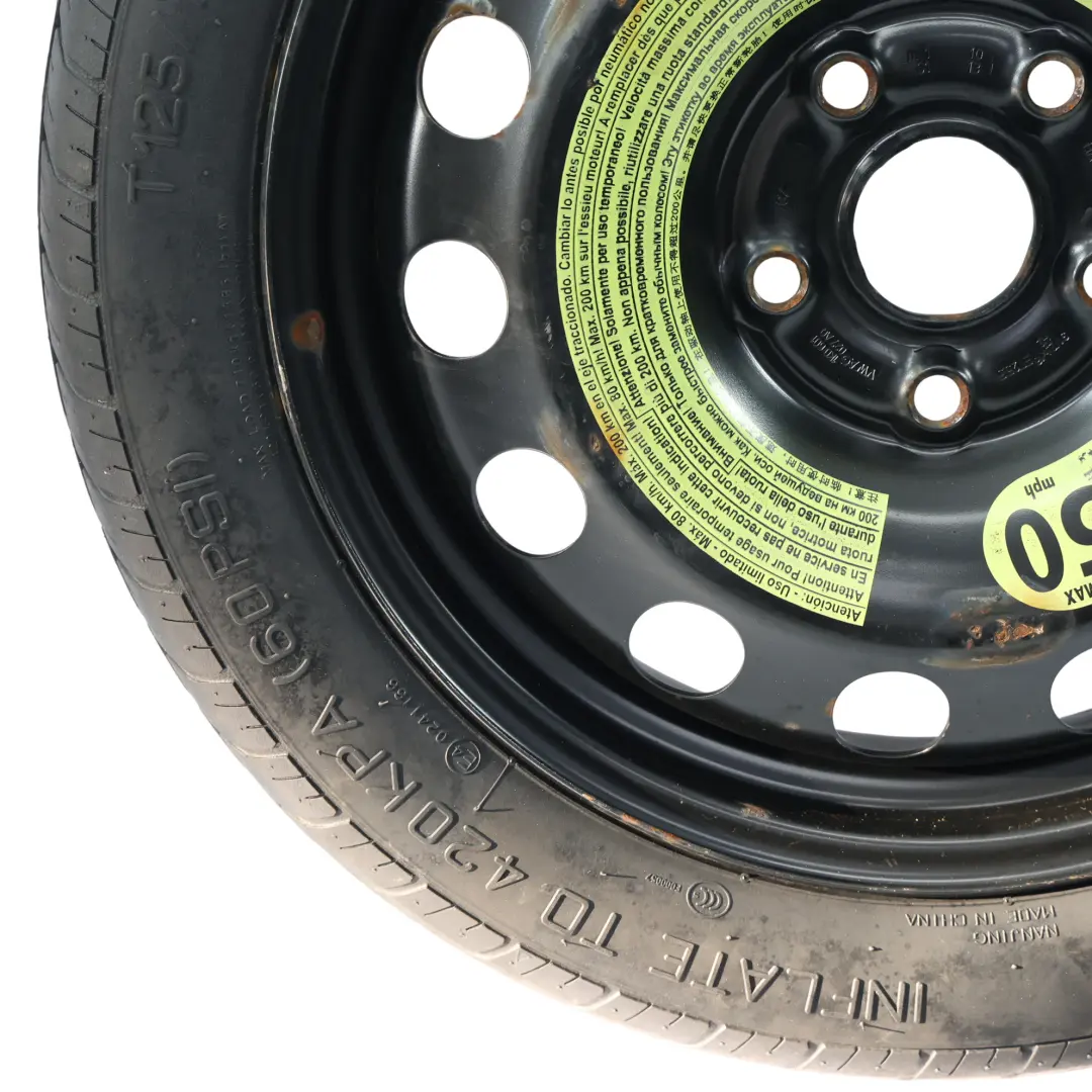 Ruota di Scorta Acciaio R16 Pneumatico Kumho per Volkswagen Golf Mk7 con numero di parte 1K0601027AQ Volkswagen Golf Mk7 Ruota di Scorta Acciaio R16 Pneumatico Kumho - SKU 1K0601027AQ-1 - Numero di parte 1K0601027AQ