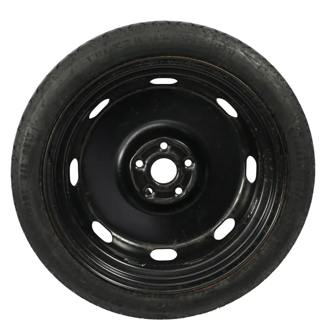 Ersatz Stahl Felge 18" 3,5J ET:25,5 Reifen R18 125/70 Continental für Audi A3 8P mit Teilenummer 1K0601027B Audi A3 8P Ersatz Stahl Felge 18" 3,5J ET:25,5 Reifen R18 125/70 Continental - SKU 1K0601027B-1 - Teilenummer 1K0601027B