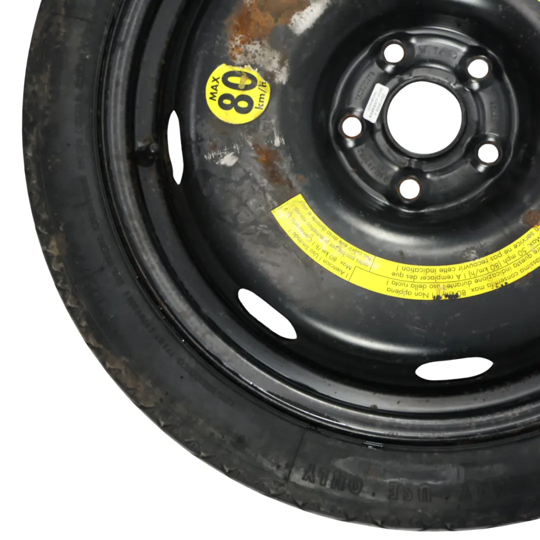 Ruota Acciaio Scorta Cerchio 18" 3,5J ET:25,5 Pneumatico R18 per Audi A3 8P con numero di parte 1K0601027B Audi A3 8P Ruota Acciaio Scorta Cerchio 18" 3,5J ET:25,5 Pneumatico R18 - SKU 1K0601027B-1 - Numero di parte 1K0601027B