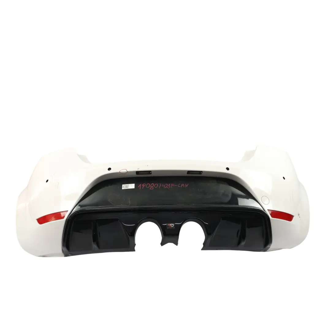 Mk2 Cupra Rear Bumper Panel Covering Trim Candy White - B9A to Seat Leon with Part number 1P0807421F Seat Leon Mk2 Cupra Rear Bumper Panel Covering Trim Candy White - B9A - SKU 1P0807421F-CAN - Part number 1P0807421F