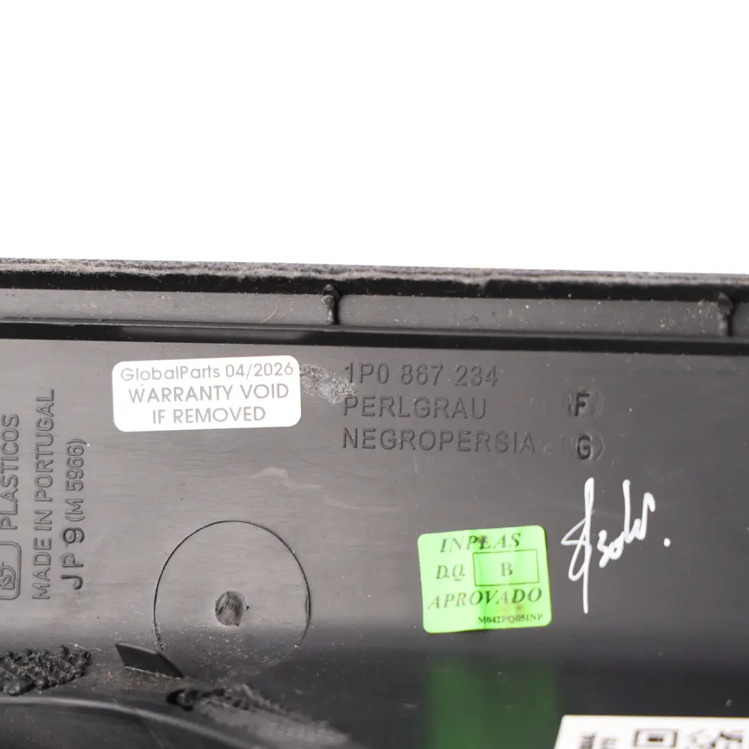 Seat Leon Mk2 Front A-Pillar Trim Moulding Strip Black Right O/S - SKU 1P0867234G - Part number 1P0867234G