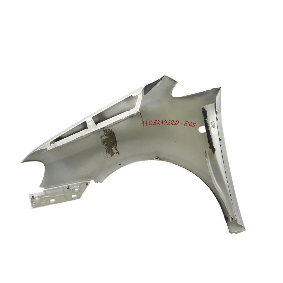 Volkswagen VW Touran 1T Błotnik Przedni Prawy Reflex Silver Srebrny - A7W - SKU 1T0821022D-RES - Numer Części 1T0821022D