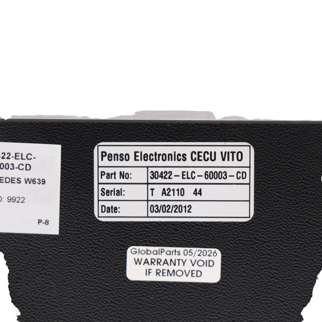 Penso Electronics CECU Vito Control Module ECU to Mercedes W639 with Part number 30422-ELC-60003-CD Mercedes W639 Penso Electronics CECU Vito Control Module ECU - SKU 30422-ELC-60003-CD - Part number 30422-ELC-60003-CD