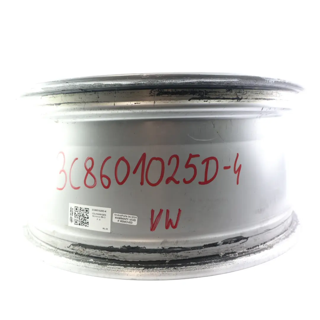 Mk3 Silberne Leichtmetallfelge 18" 8J ET:41 für Volkswagen Scirocco mit Teilenummer 3C8601025D Volkswagen Scirocco Mk3 Silberne Leichtmetallfelge 18" 8J ET:41 - SKU 3C8601025D-4 - Teilenummer 3C8601025D