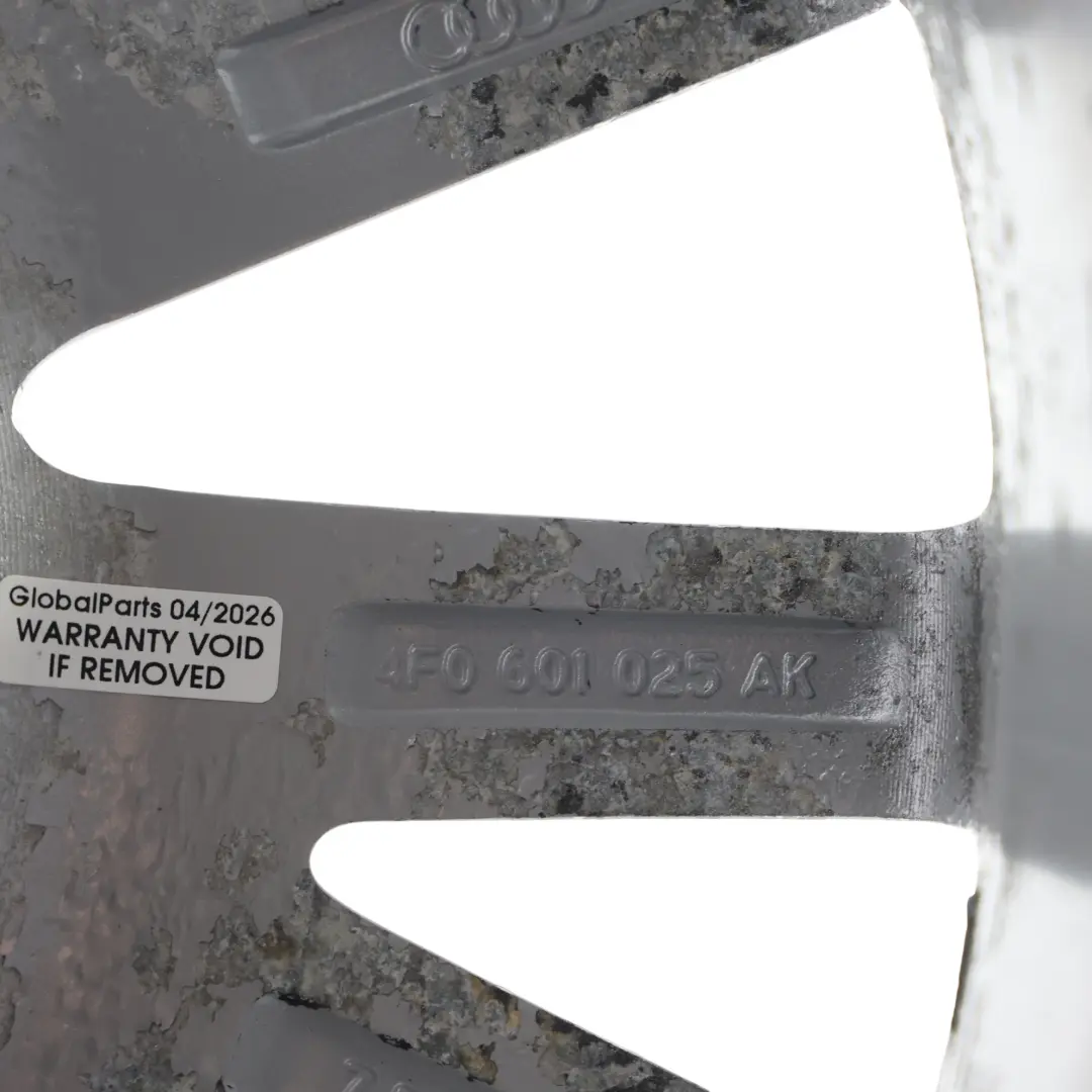 Audi A4 B6 B7 Argento Cerchio in lega 17" 7,5J ET:45 - SKU 4F0601025AK-1 - Numero di parte 4F0601025AK