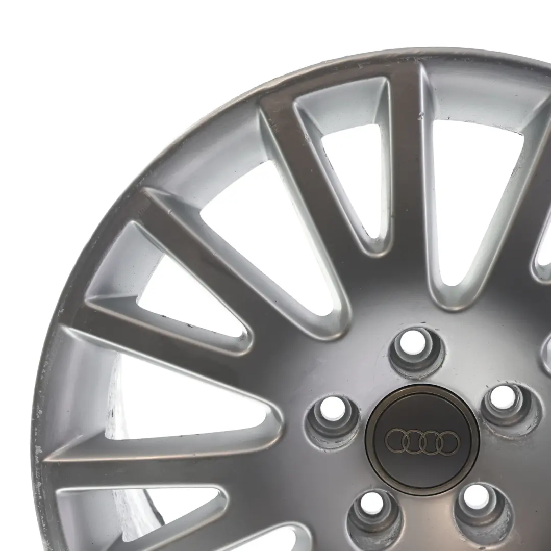 Alloy Rim 17" 7,5J ET:45 to Audi A4 B6 Silver Wheel with Part number 4F0601025AK Audi A4 B6 Silver Wheel Alloy Rim 17" 7,5J ET:45 - SKU 4F0601025AK-4 - Part number 4F0601025AK