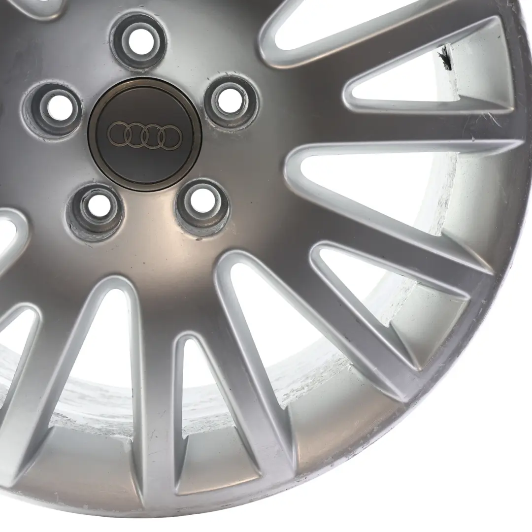 Alloy Rim 17" 7,5J ET:45 to Audi A4 B6 Silver Wheel with Part number 4F0601025AK Audi A4 B6 Silver Wheel Alloy Rim 17" 7,5J ET:45 - SKU 4F0601025AK-4 - Part number 4F0601025AK