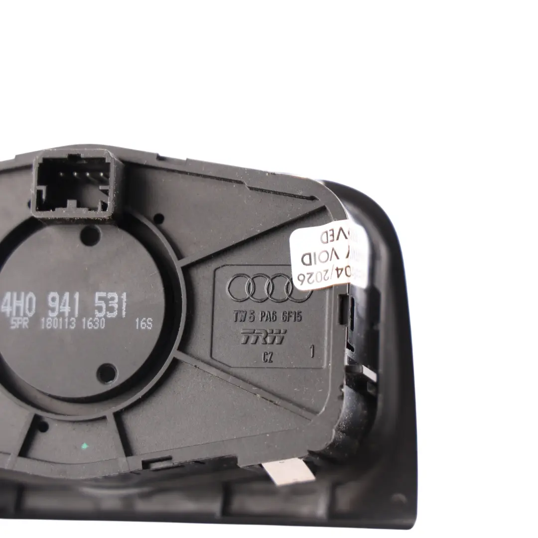 Headlight Fog Light Control Switch to A8 S8 Quattro 4H with Part number 4H0941531 A8 S8 Quattro 4H Headlight Fog Light Control Switch - SKU 4H0941531 - Part number 4H0941531