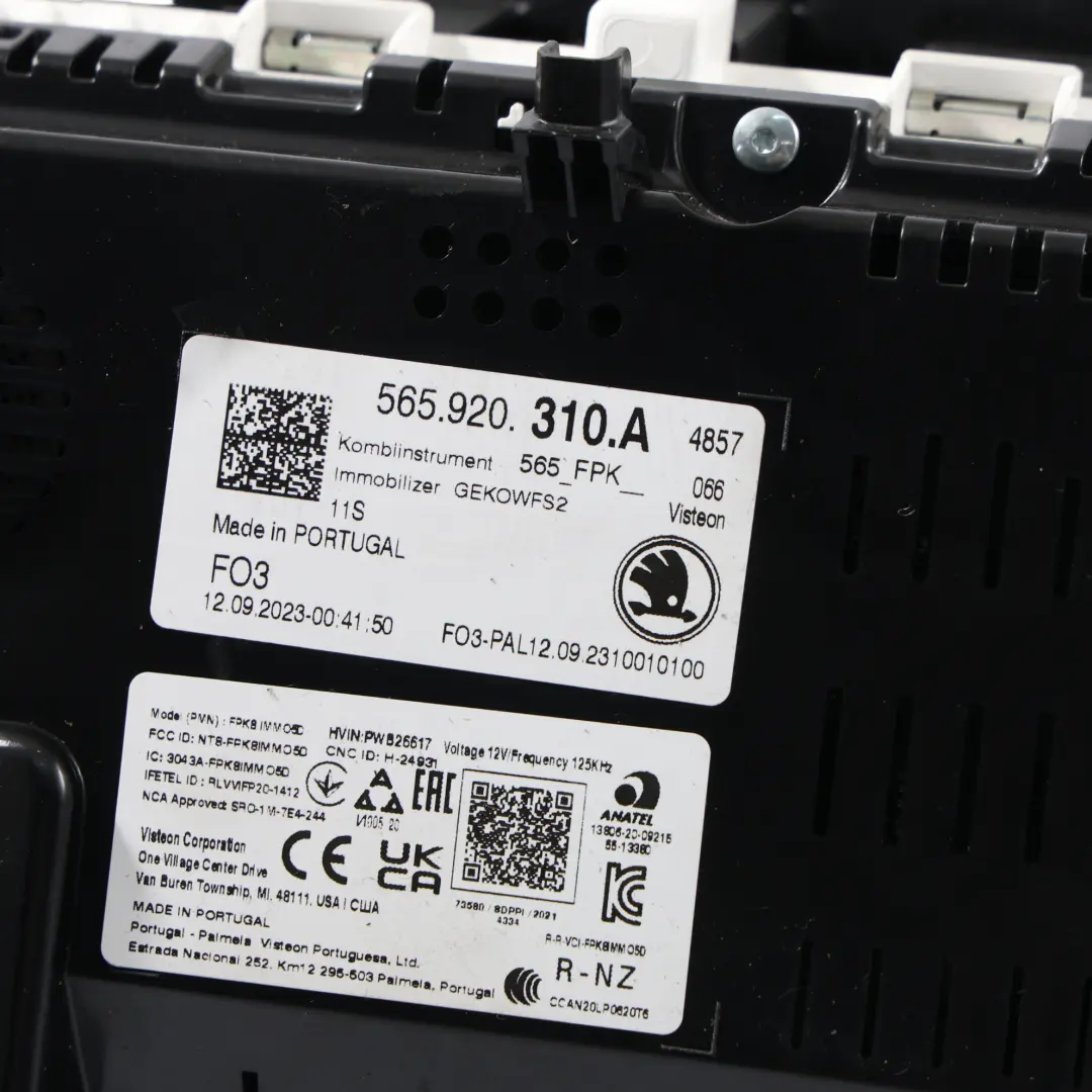 Skoda Karoq Cuadro Instrumentos Velocímetro Diésel Automático - SKU 565920310A - Número de pieza 565920310A