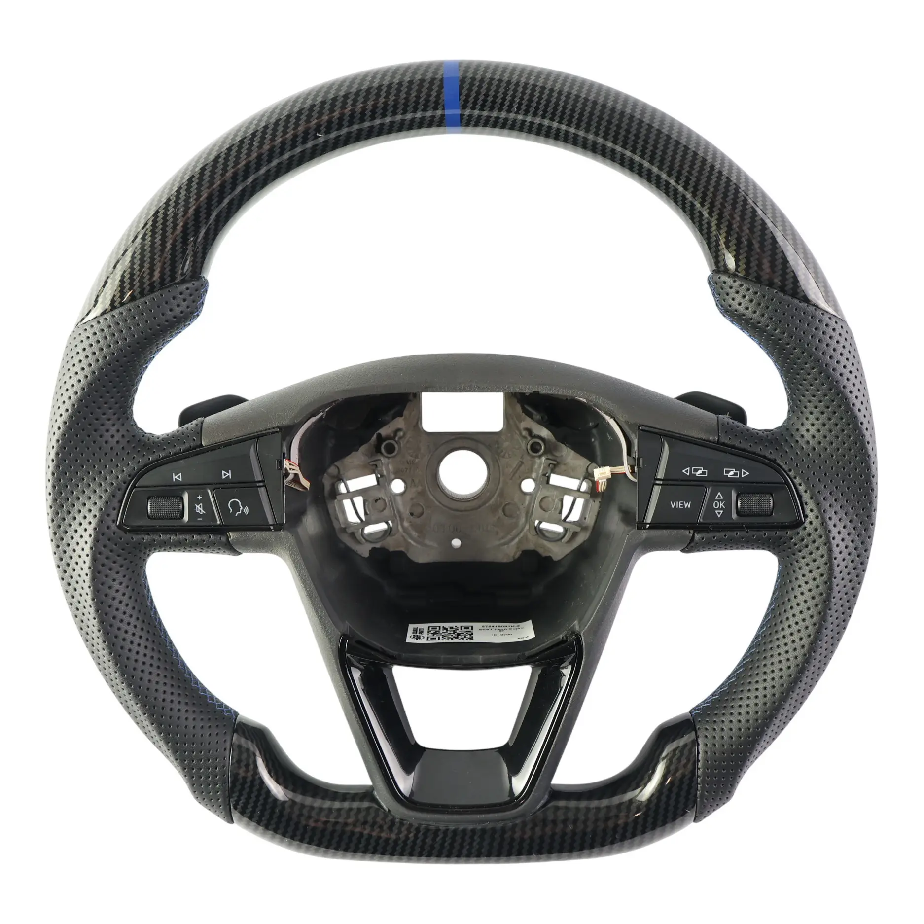 Seat Leon 5F Ateca Lenkrad Schwarz Leder Carbon Flacher Boden 575419091K
