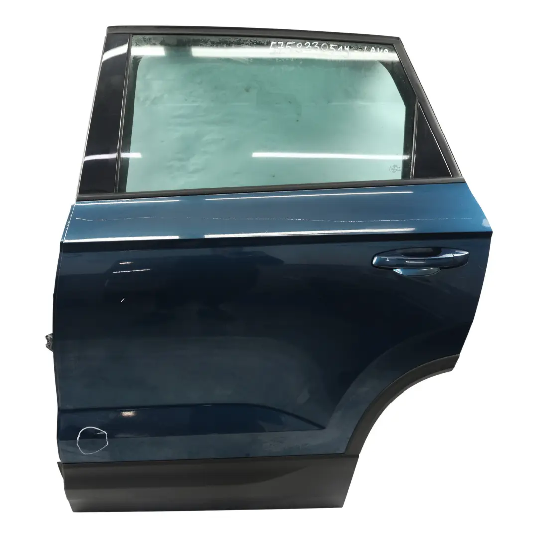 Skoda Karoq Door Rear Left N/S Covering Panel Lava Blue Metallic - W5Q - SKU 575833051J-LAVA - Part number 575833051J