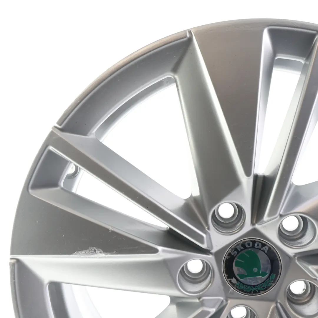 Skoda Karoq Alloy Wheel Rim Silver 17" 7J ET:45 Scutus Spoke - SKU 57A601025AA-2 - Part number 57A601025AA