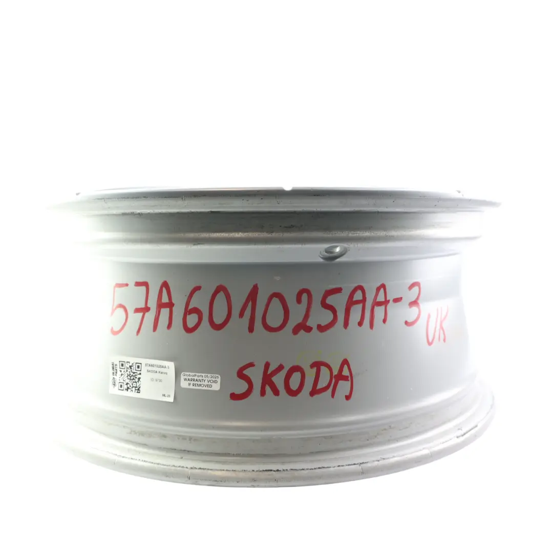Skoda Karoq Alloy Wheel Rim Silver 17" 7J ET:45 Scutus Spoke - SKU 57A601025AA-3 - Part number 57A601025AA