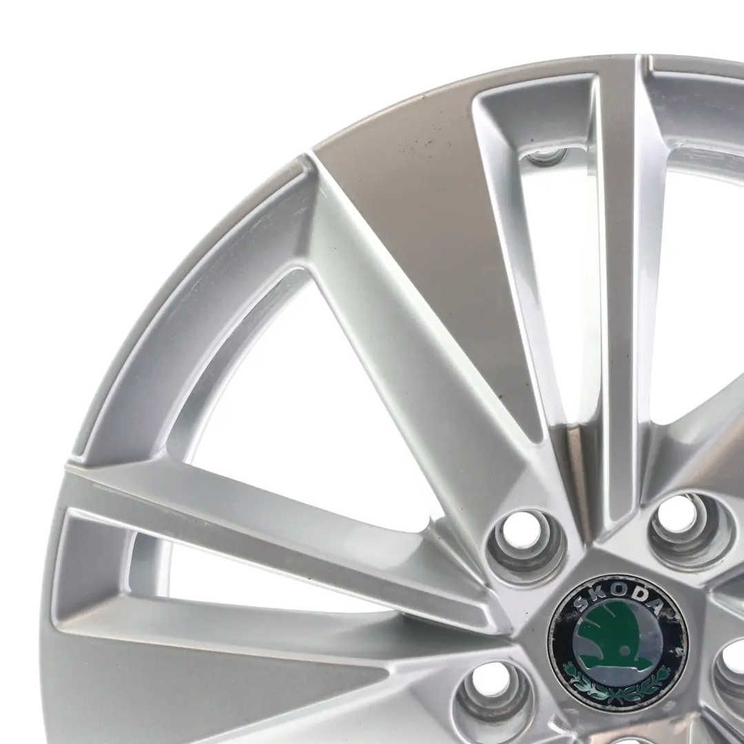 Alloy Wheel Rim Silver 17" 7J ET:45 Scutus Spoke to Skoda Karoq with Part number 57A601025AA Skoda Karoq Alloy Wheel Rim Silver 17" 7J ET:45 Scutus Spoke - SKU 57A601025AA-3 - Part number 57A601025AA