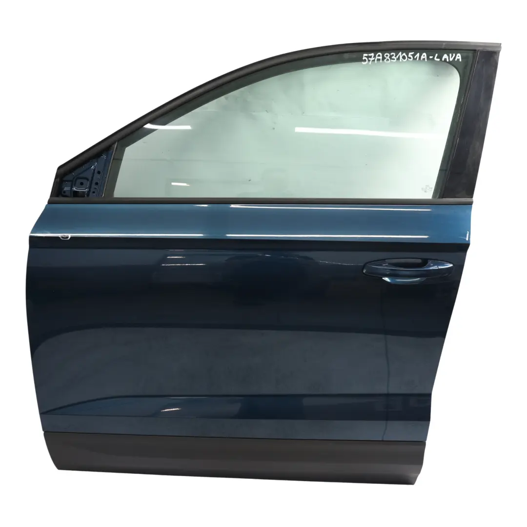 Skoda Karoq Door Front Left N/S Covering Panel Lava Blue Metallic - W5Q - SKU 57A831051A-LAVA - Part number 57A831051A