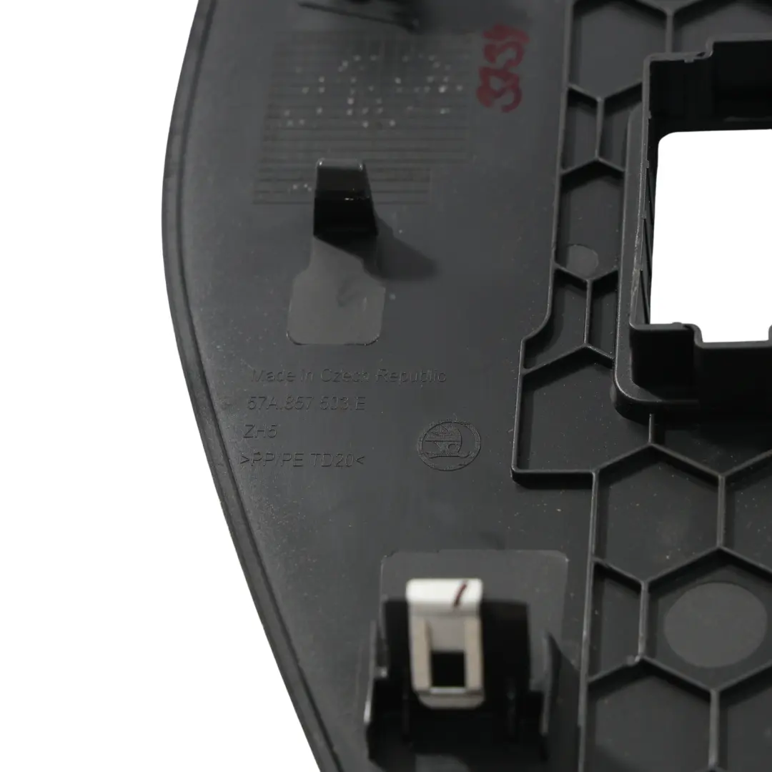 Skoda Karoq Dashboard End Trim Cover Satin Black Left N/S - SKU 57A857503E - Part number 57A857503E