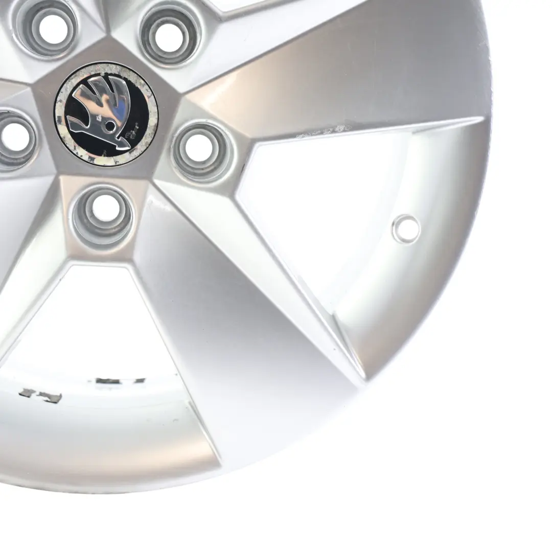Skoda Octavia Mk3 5E Silver Alloy Wheel Rim 6,5J 16" ET:46 Star Spoke - SKU 5E0601025H-1 - Part number 5E0601025H
