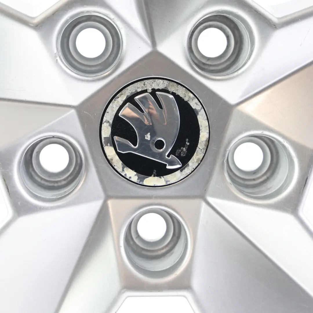 Skoda Octavia Mk3 5E Silver Alloy Wheel Rim 6,5J 16" ET:46 Star Spoke - SKU 5E0601025H-1 - Part number 5E0601025H