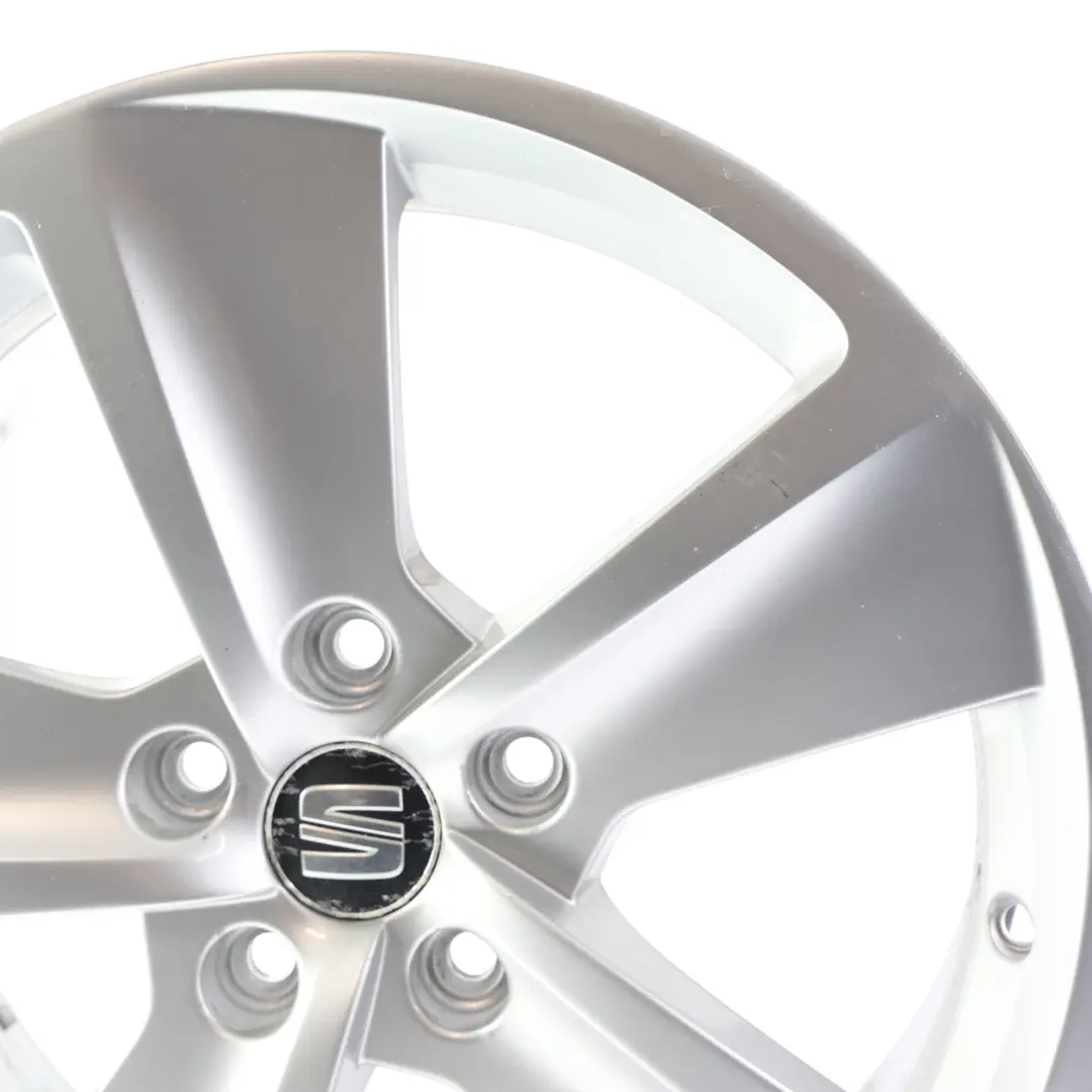 Seat Leon MK3 5F Felge Alu Silber 17" 7.5J ET:51 Stern Speiche - SKU 5F0601025B-5 - Teilenummer 5F0601025B