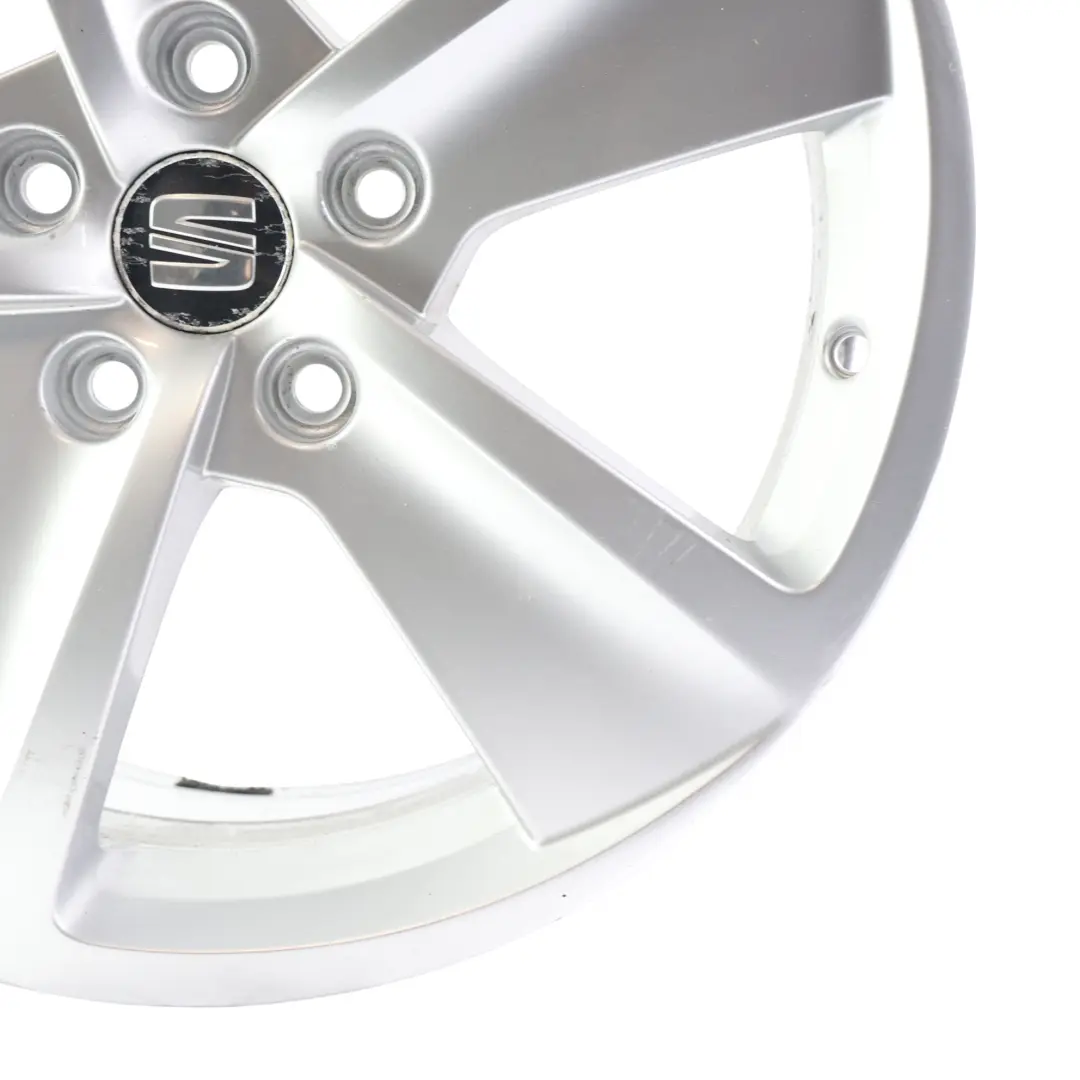 Seat Leon MK3 5F Cerchione Lega Argento 17" 7.5J ET:51 Star Spoke - SKU 5F0601025B-5 - Numero di parte 5F0601025B