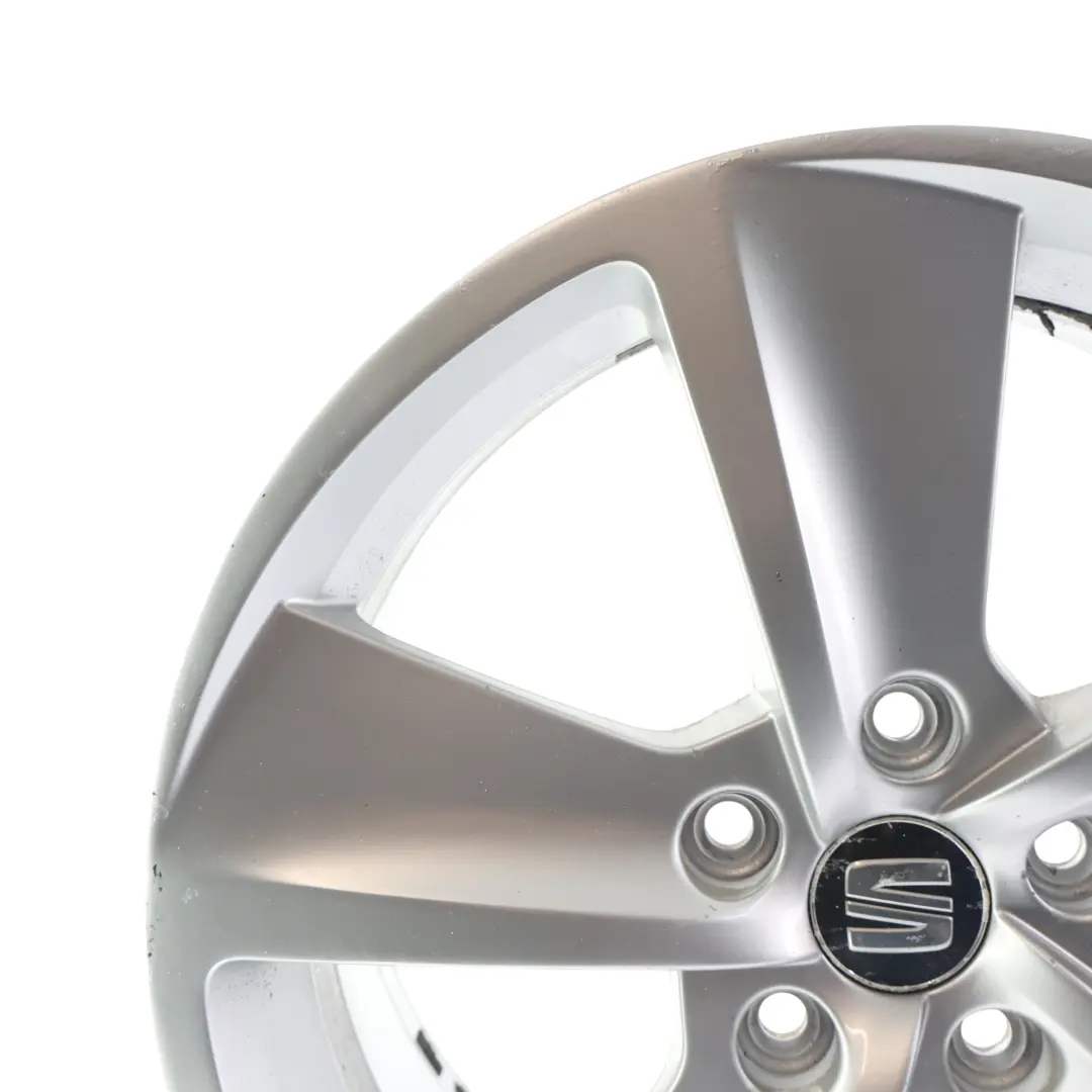 Seat Leon Mk3 5F Wheel Rim Alloy Silver 17" 7.5J ET:51 Star Spoke - SKU 5F0601025B-6 - Part number 5F0601025B