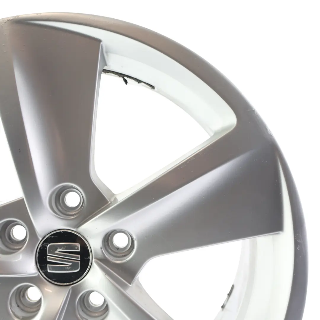 Seat Leon Mk3 5F Wheel Rim Alloy Silver 17" 7.5J ET:51 Star Spoke - SKU 5F0601025B-6 - Part number 5F0601025B