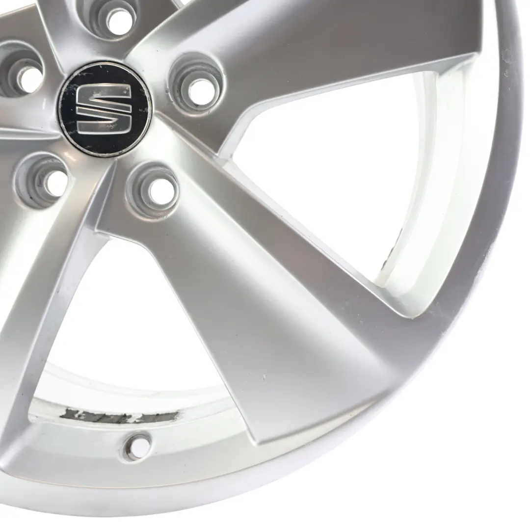 Seat Leon Mk3 5F Wheel Rim Alloy Silver 17" 7.5J ET:51 Star Spoke - SKU 5F0601025B-6 - Part number 5F0601025B