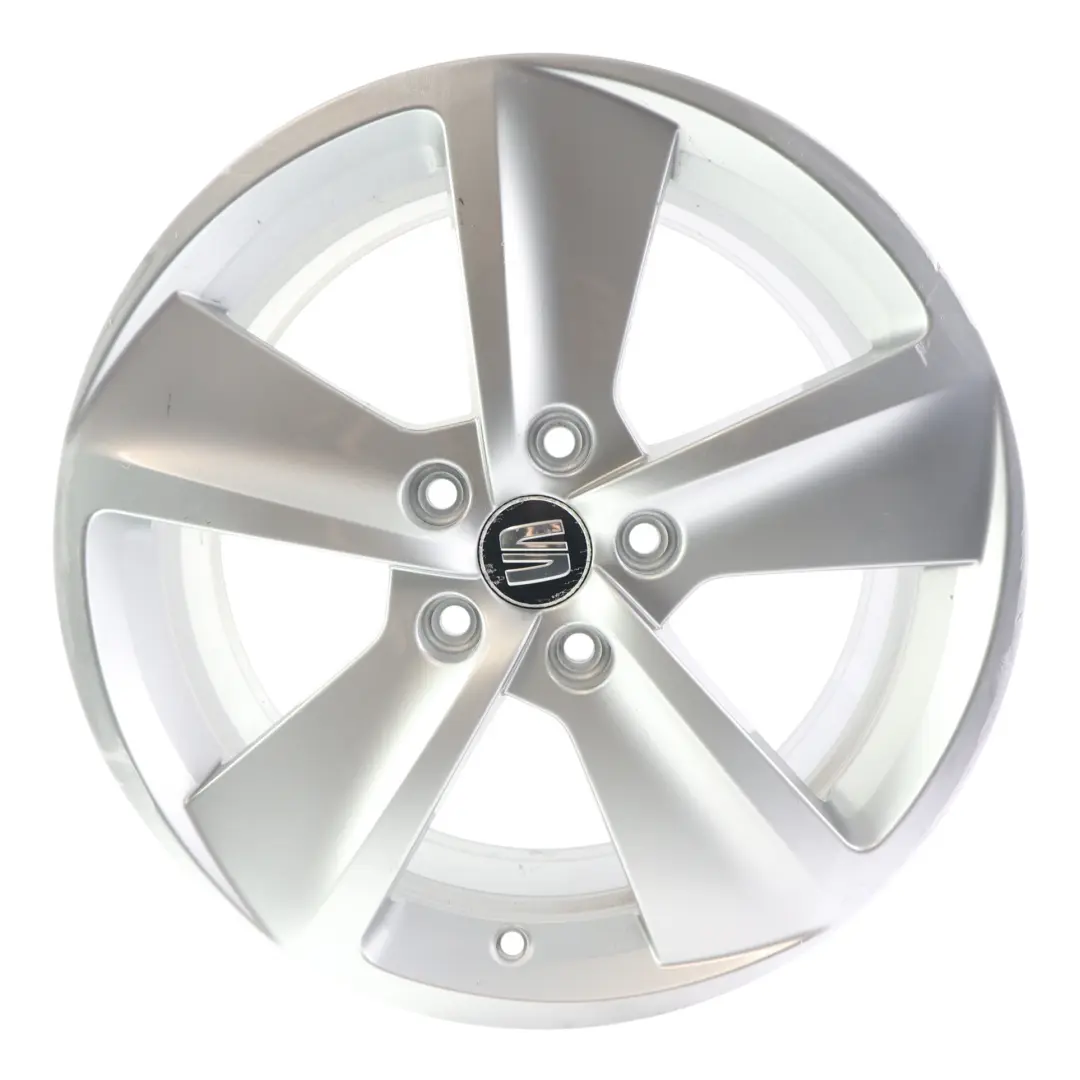 Mk3 5F Wheel Rim Alloy Silver 17" 7.5J ET:51 Star Spoke to Seat Leon with Part number 5F0601025B Seat Leon Mk3 5F Wheel Rim Alloy Silver 17" 7.5J ET:51 Star Spoke - SKU 5F0601025B-7 - Part number 5F0601025B