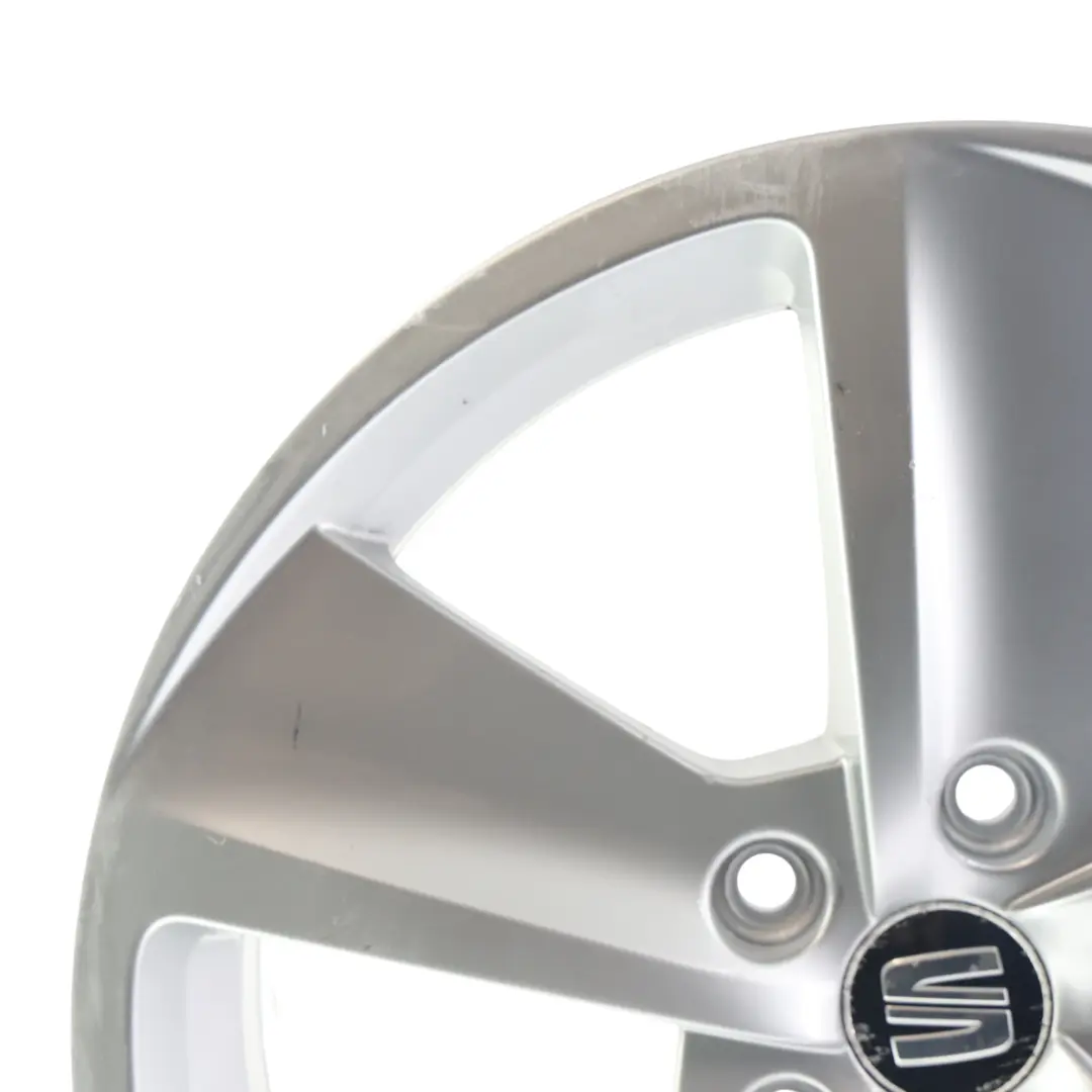 Seat Leon Mk3 5F Wheel Rim Alloy Silver 17" 7.5J ET:51 Star Spoke - SKU 5F0601025B-7 - Part number 5F0601025B