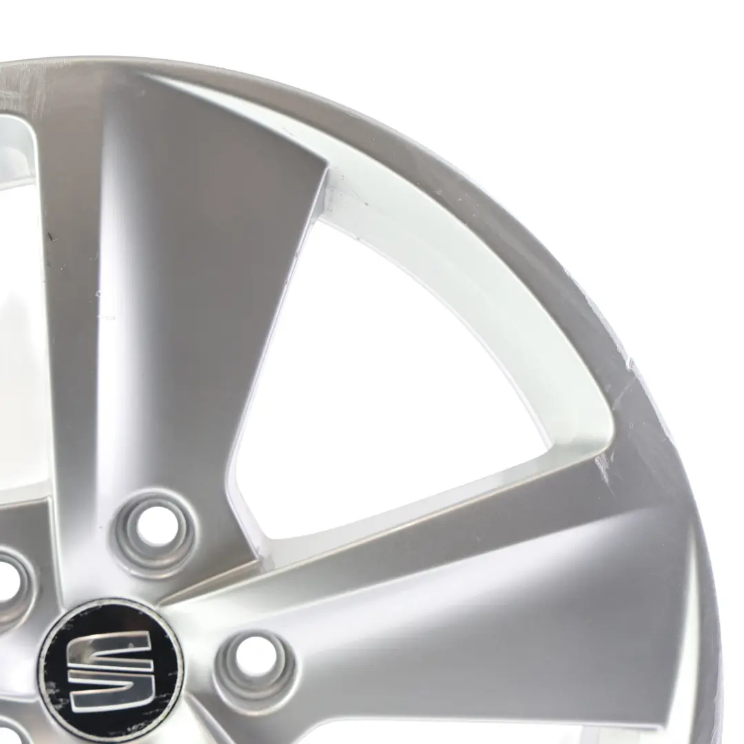 Seat Leon Mk3 5F Wheel Rim Alloy Silver 17" 7.5J ET:51 Star Spoke - SKU 5F0601025B-7 - Part number 5F0601025B