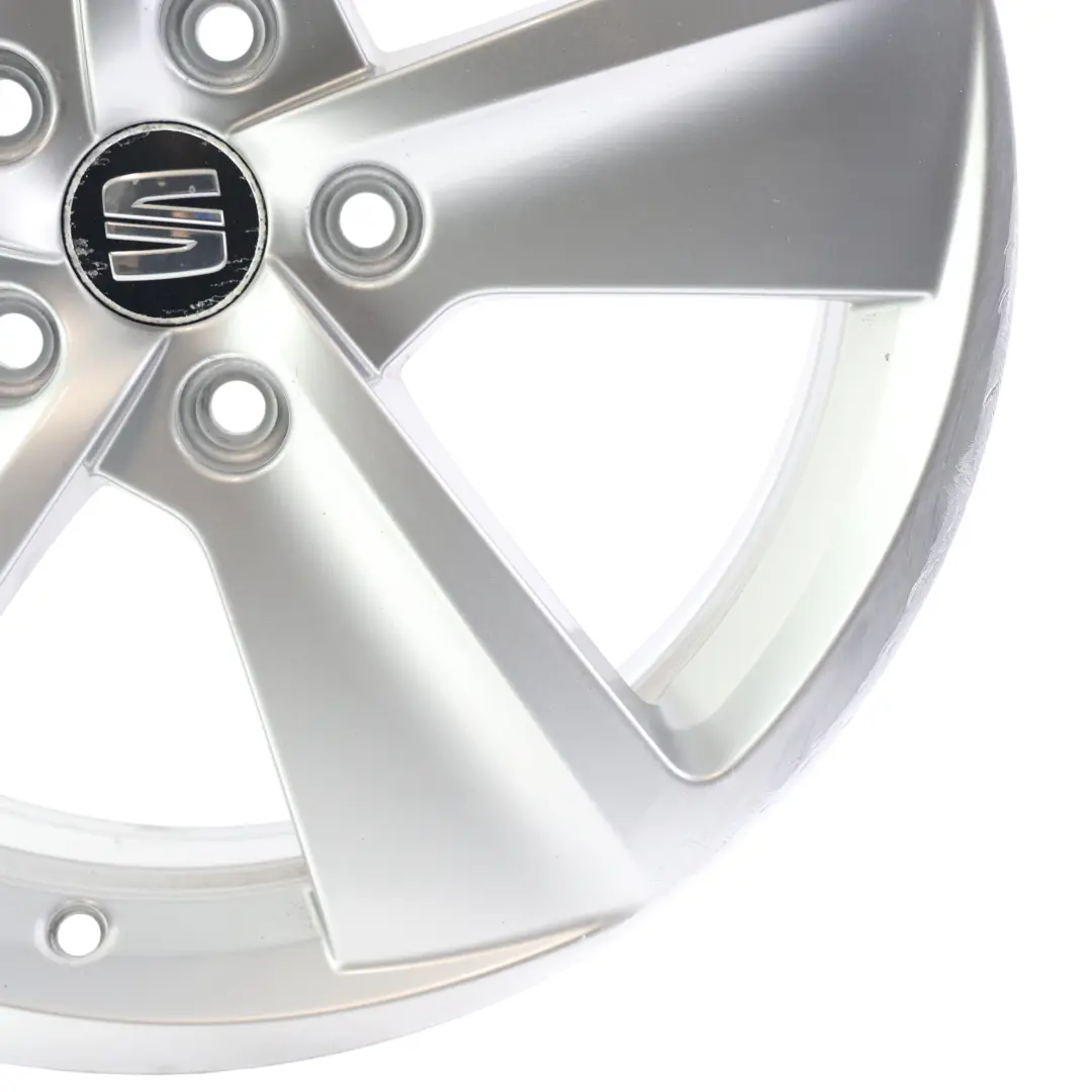Seat Leon Mk3 5F Wheel Rim Alloy Silver 17" 7.5J ET:51 Star Spoke - SKU 5F0601025B-7 - Part number 5F0601025B