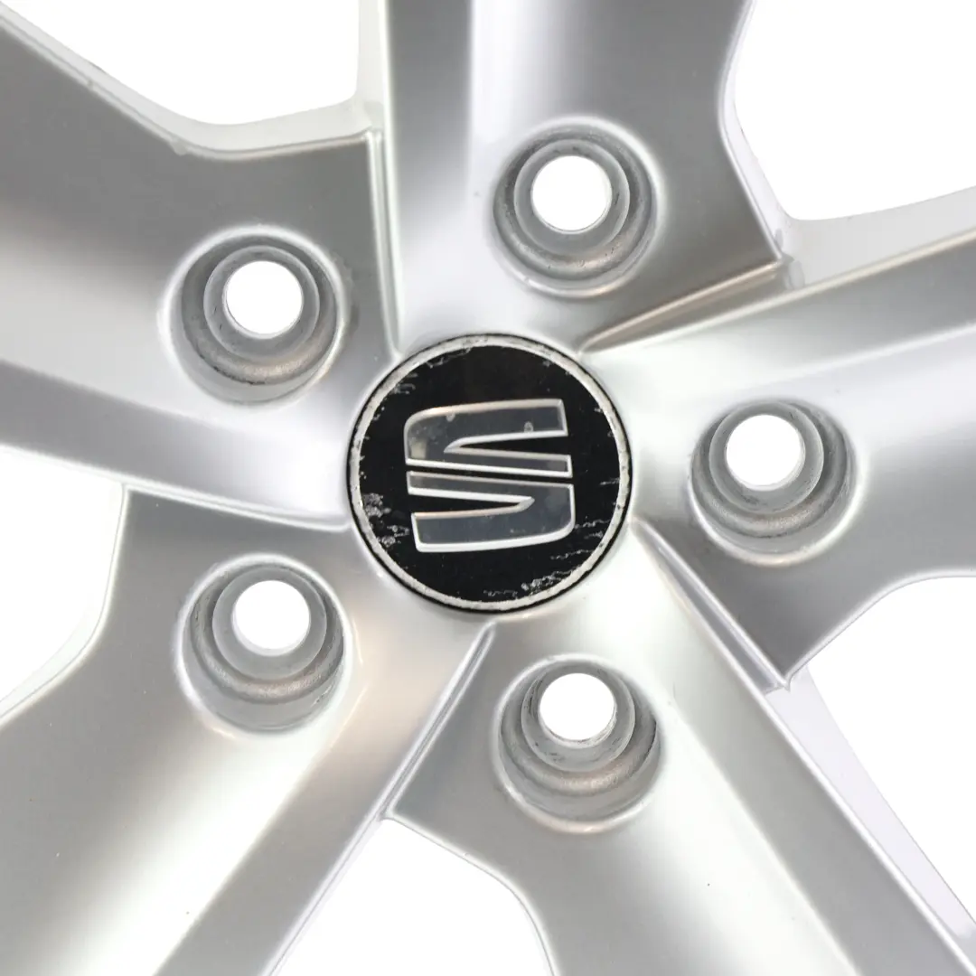 Seat Leon Mk3 5F Wheel Rim Alloy Silver 17" 7.5J ET:51 Star Spoke - SKU 5F0601025B-7 - Part number 5F0601025B