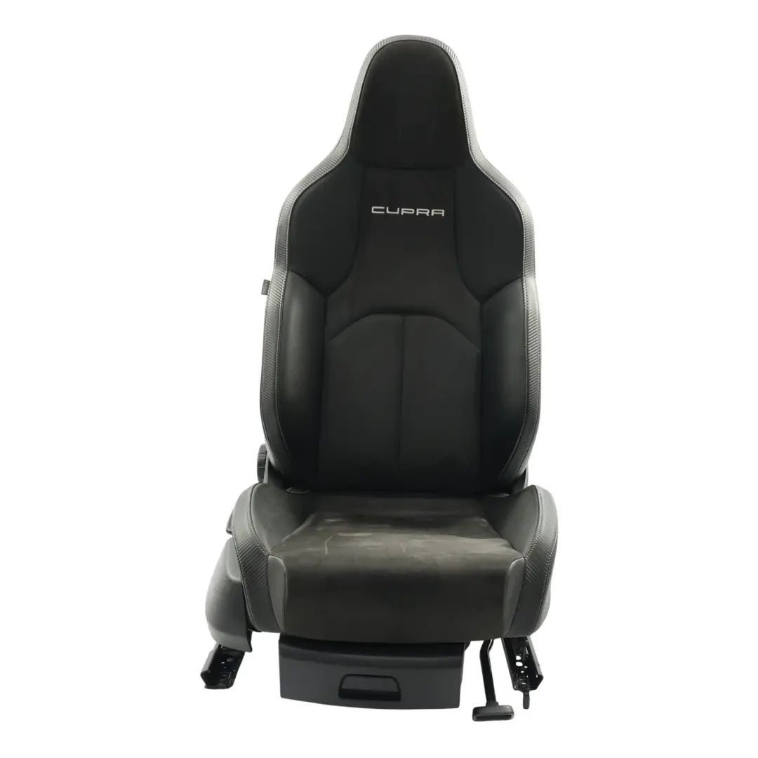 Seat Leon 5F Cupra Fotel Prawy Podgrzewany Alcantara Skóra Czarny Carbon - SKU 5F0881806GG-1 - Numer Części 5F0881806GG