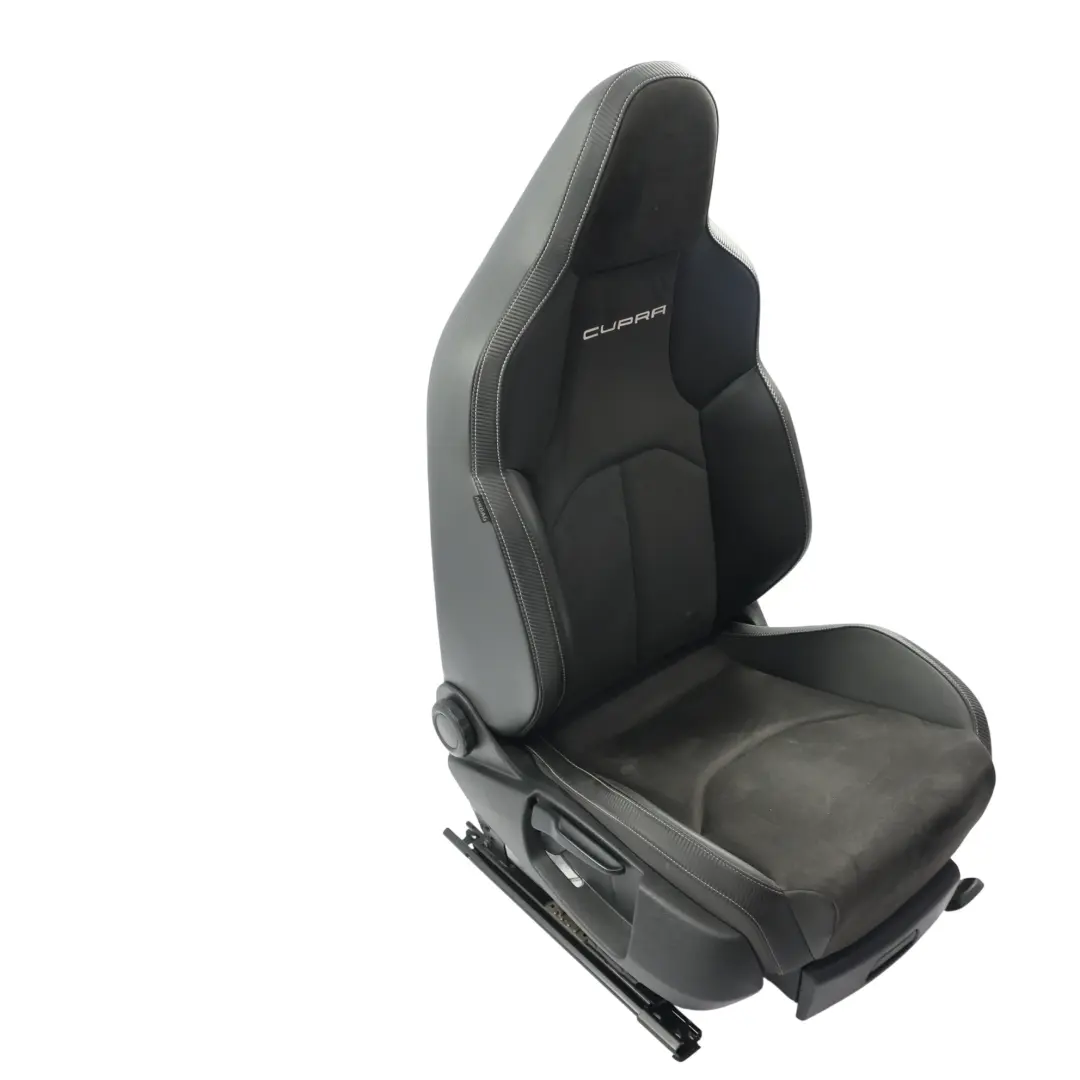 5F Cupra Front Seat Heated Right O/S Alcantara Leather Black Carbon to Seat Leon with Part number 5F0881806GG Seat Leon 5F Cupra Front Seat Heated Right O/S Alcantara Leather Black Carbon - SKU 5F0881806GG-1 - Part number 5F0881806GG